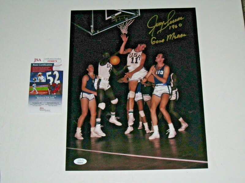 Jerry Lucas signed Team USA Basketball 11x14 photo JSA 1960 Gold Medal NY Knicks
