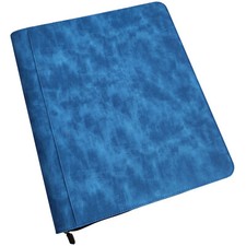 Zip Binder Sammelalbum Ordner f&uuml;r 3x4 Toploader 252 Karten Pokemon NFL Blau z*