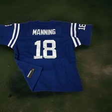 Reebok Peyton Manning Football Jersey Youth Size L 18 Indianapolis Colts
