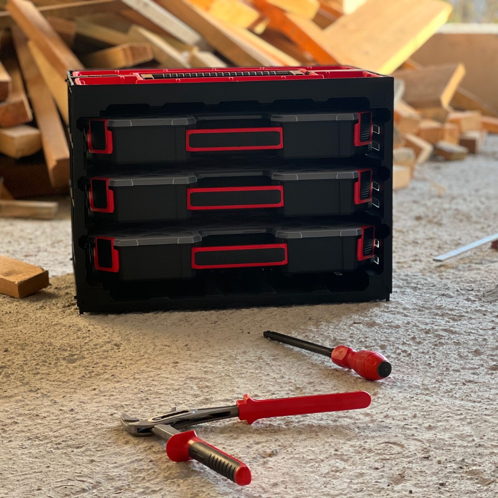 Rivista per piccoli pezzi valigetta per attrezzi cassetta per attrezzi scatola assortimento...