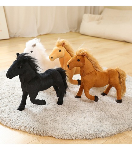 Simulation Pony Doll Plush Toy Doll White Horse Cloth Doll Boy Child Gift Girl - Picture 9 of 19