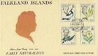 Falkland Islands 1985 Early Naturalists set on First Day Cover, Port Stanley