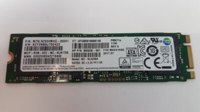 HP 926254-001 Samsung intern M.2 2280 SSD Sata NGFF Solid State SSD 256GB