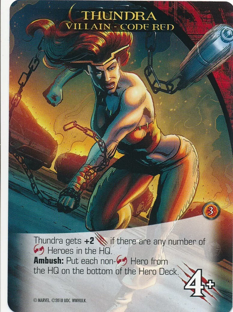 THUNDRA Upper Deck Marvel Legendary WORLD WAR HULK VILLAIN CODE