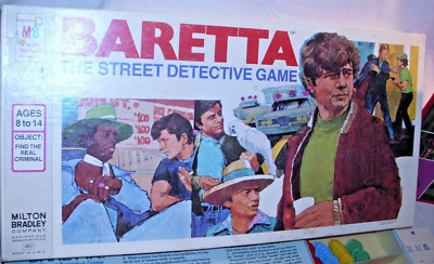 BARETTA THE STREET DETECTIVE GAME TV SHOW 1976 MILTON BRADLEY COMPLETE baretta-the-street-detective-game-tv-show-1976-milton-bradley-complete