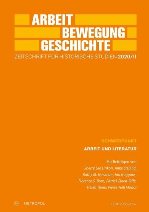 Arbeit - Bewegung - Geschichte Zeitschrift Für Historische Studien