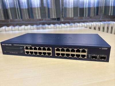 NETGEAR JGS524F 24-Ports GIGABIT 24x 10/100/1000 + 2x SFP Port Network Switch