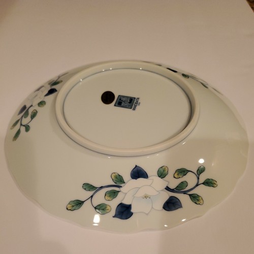 Gokusai Maebata Andrea Sadek Lotusblumen japanische Blumen Porzellan Teller blau - Bild 6 von 6