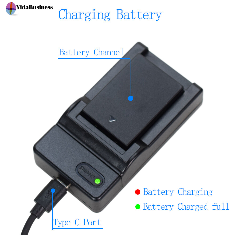 Caricabatterie USB Universale Per Olympus LI-10B LI-12B - Compatibile Con C-50, C-60, C-70, C-470, C-5000, C-7000 Zoom E Serie Stylus