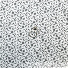 BonEful FABRIC FQ Cotton Quilt Gray White Tone Polka Dot Calico Circle Kid Small