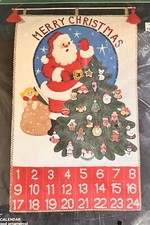 Bucilla SANTA'S TREE  Ornaments Felt Christmas Advent Calendar Kit 82476