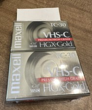 Maxell HGX - Gold TC 30 VHS - C Tapes 2 NEW Sealed