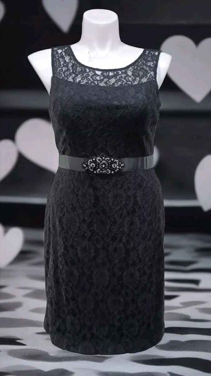 Lace Dress Black Dress Cocktail Wedding BLACK LACE OVERLAY Evening