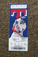 TEXAS RANGERS VS RAYS 8/15/2015 FULL TICKET ~ ADRIANE BELTRE CAREER HR #405