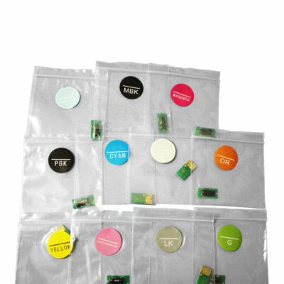 11Pcs Chips for Epson Stylus Pro 7900 / 9900 700ml C,M,Y,K,LC,LM,LK,MK,LLK,OR,GR