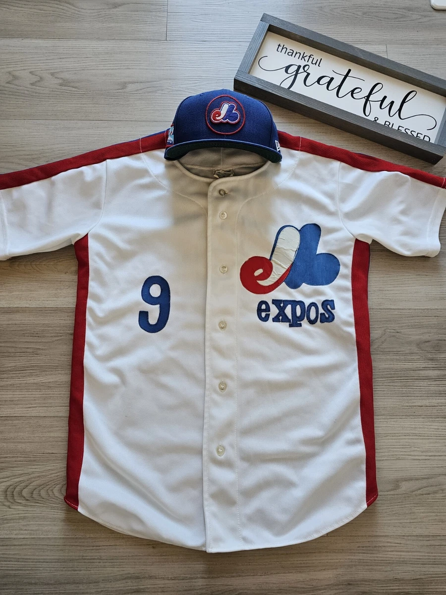 Vintage Ravens Knit Montreal Expos 9 MLB Baseball Jersey Size M