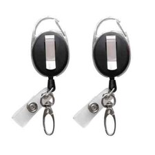 Retractable Badge Reel with Claw Clasp Clip 2-Pack