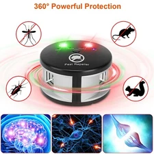360° Ultrasonic Repellent Pest Rat Mice Rodent Repeller Electronic Control Home