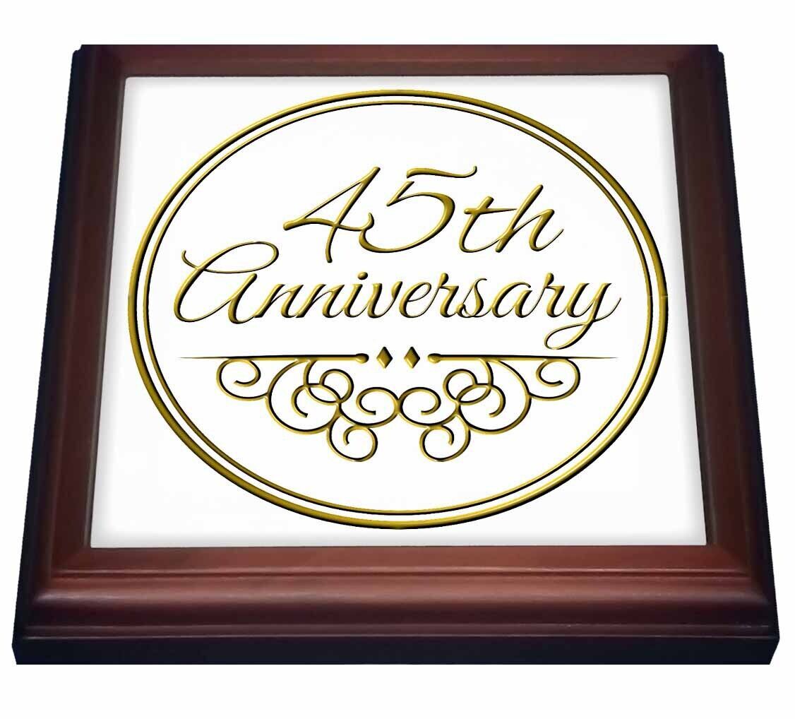 3D Rose Gold Text 45th Wedding Anniversary Gift for Celebrating Milestones