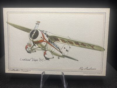 POSTCARD: Lock Head Vega 5-C Vintage Propeller Airplane J5 ￼