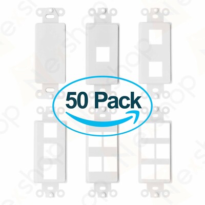 50x Nex Decora RJ45 Network Keystone Wall Plate Insert - 0 1 2 3 4 6 Port - Lot