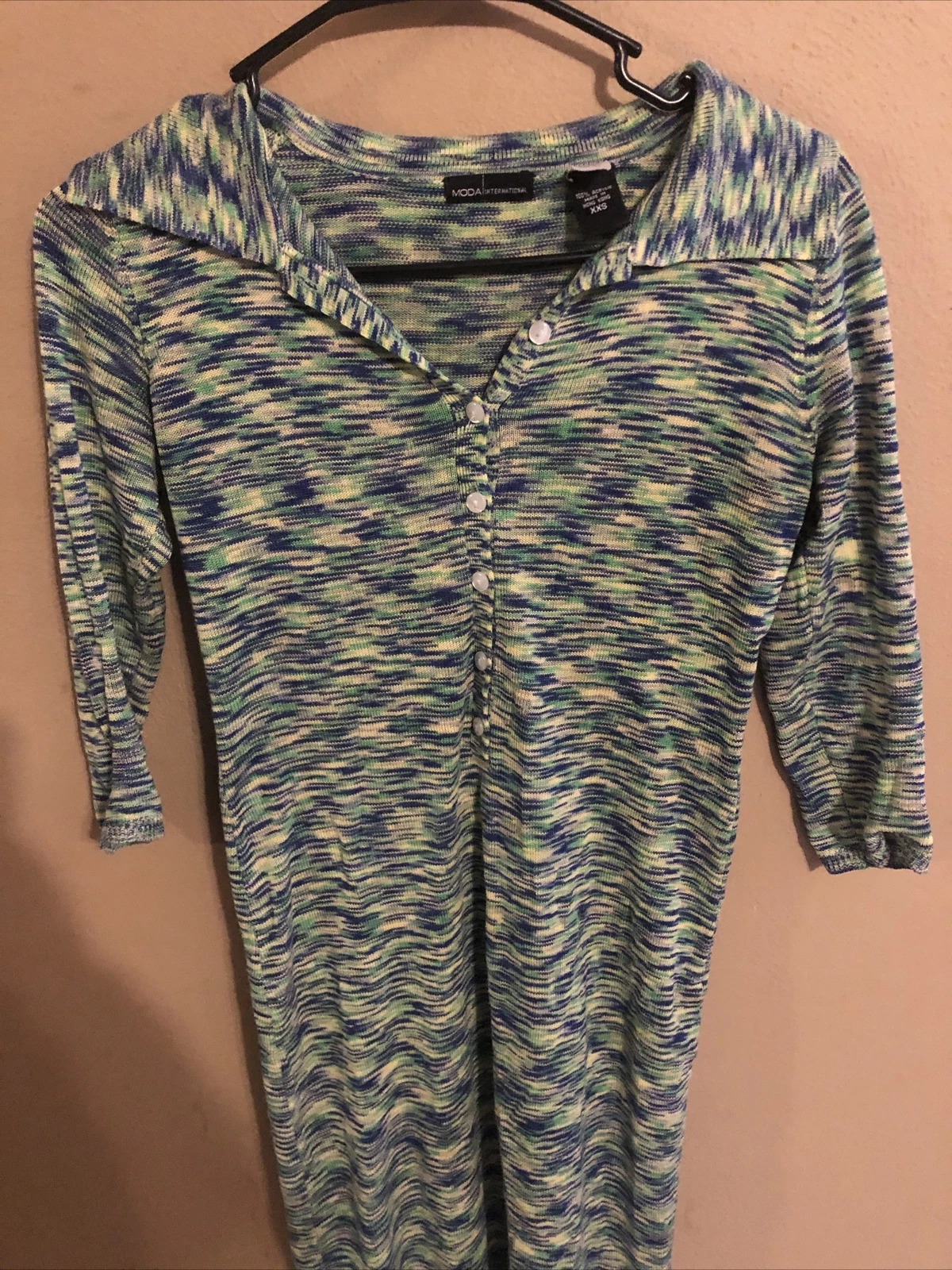 UNDERCOVER Moda International Abito maglione multicolore a righe Victoria Secret Tg XXS