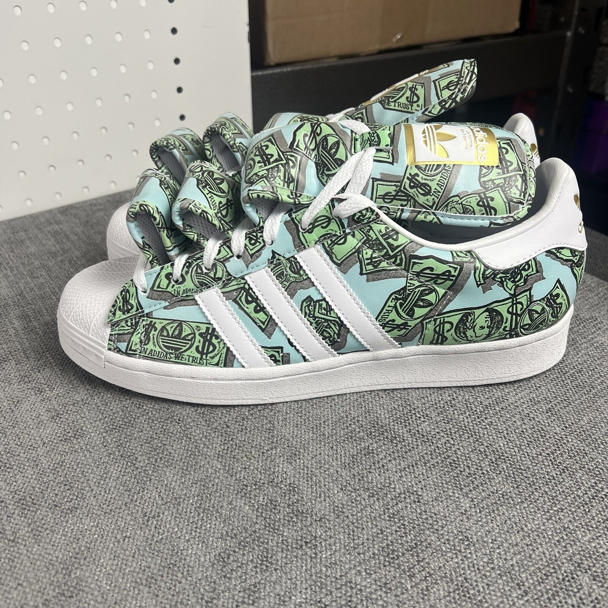 adidas x Jeremy Scott Money Print Superstar Men's Sneakers Shoes HP6596  Mens 10