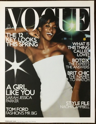 POSTER: NAOMI CAMPBELL AUF VOGUE DECKBLATT (Größe = (8  x 6 ) IDEALER 4 RAHMEN