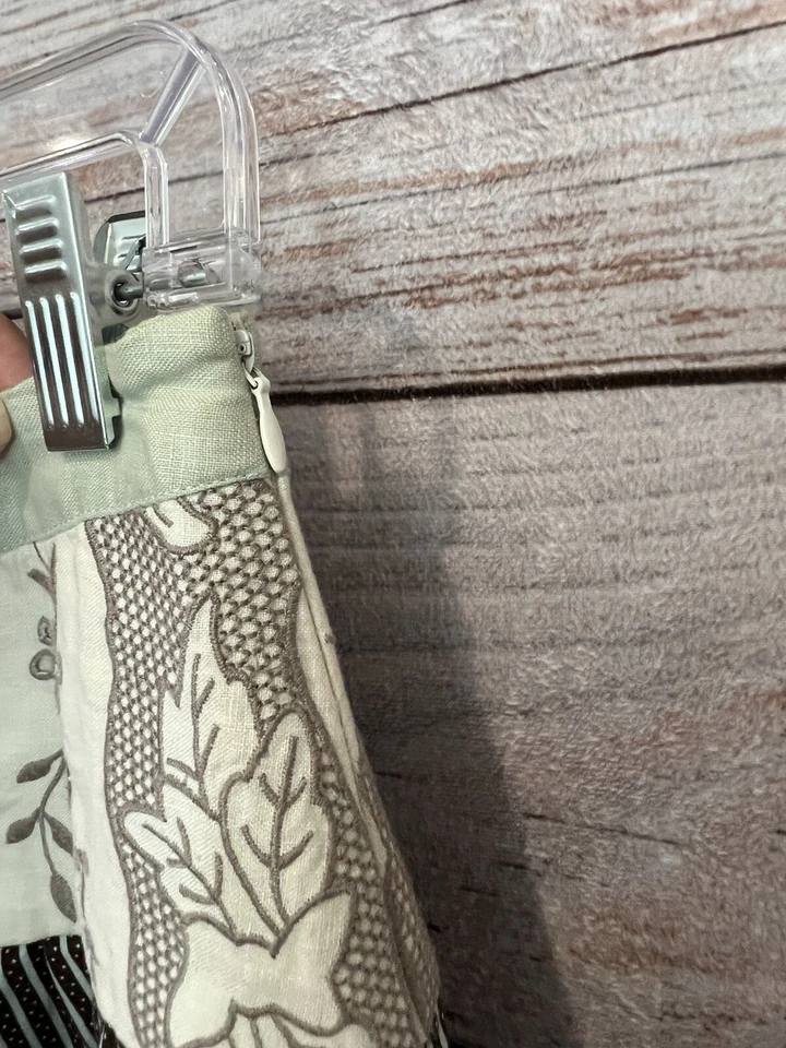 Falda CAbi #917 Treasure amarilla/marrón/azul floral/rayas/lunares sin forro usada en excelente estado 6 Foto 4 de 4