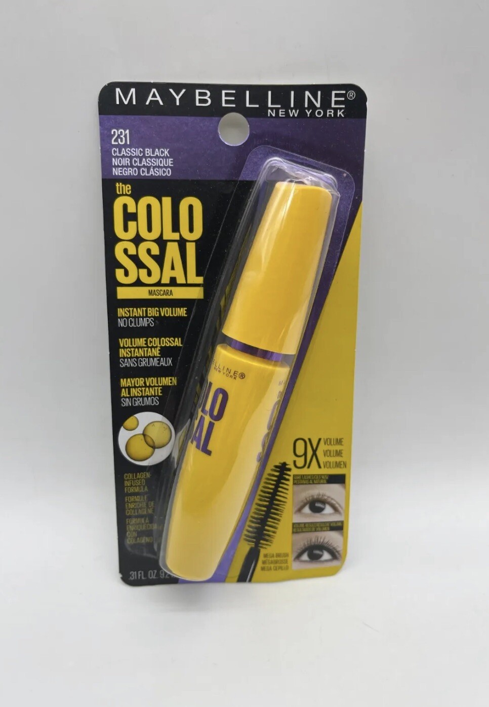 Maybelline Colossal Mascara Classic Black for Instant Volume 0.27 oz