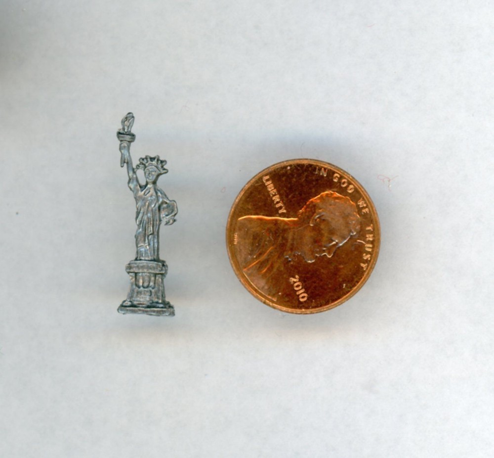 Miniature Dollhouse Cast Metal Statue of Liberty 1