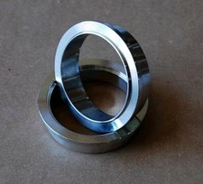 3" 3.0 MILD FLANGES INTERLOCKING PAIR Exhaust V Band Kit V-band vband 3IN 3inch