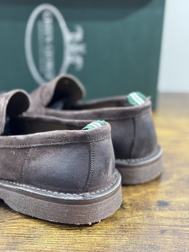 Green George Mocassino Uomo Suede Testa Moro Luxury Handmade Men 45 - Imagen 3 de 7