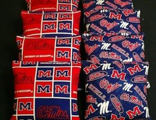 MISSISSIPPI OLE MISS CORNHOLE BEAN BAGS 8 ACA Regulation BaggoToss Tailgate Bags