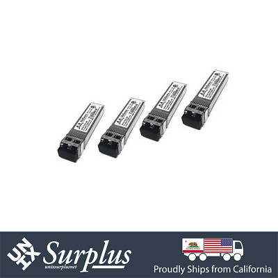 Lot of 4 Mellanox 10GbE SFP+ Duplex LC 850nm Multi-Mode 100m Transceiver Module