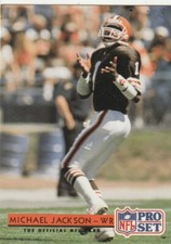 FREE SHIPPING-MINT-1992 Pro Set Michael Jackson #138 BROWNS PLUS BONUS CARDS