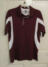 910V2 Champion H8729 Men's Double Dry Performance Collar Polo TShirt SM Burgundy