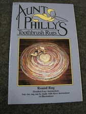 AUNT PHILLY'S ROUND RUG Pattern Toothbrush Rugs Instruction Booklet 1986 NM U.S.
