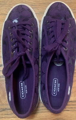 purple coach shoes