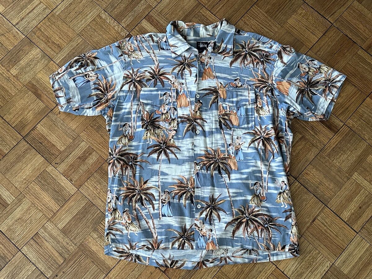Vintage Stussy Hawaiian Shirt Made In USA Large Rayon 80's Vintage Stussy Hawaiian Shirt Made In USA Large Rayon 80's