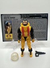 1988 Gi Joe Cobra Secto Viper V1 100 Complete With File Card