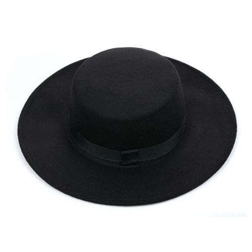 Classic Unisex Felt Fedora Hat Belt 