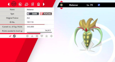 Pokemon Schwert & Schild Shiny Malamar 6IV Max EVs