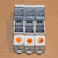 One Lot of 3 Allen-Bradley 1492-FB1C30 1 Pole Fuse Holder 30 Amp 600 Volts