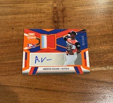 Andrifer Vizcaino 2023 Panini Elite Extra DPL Orange /149 Auto Mem NRMT+ Rookie
