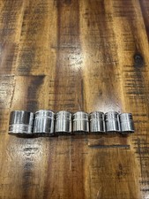 Snap-On Tools 3/8” Drive 7pc Shallow Socket Set 15mm - 26mm 12 Point USA METRIC