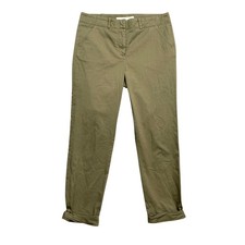 Veronica Beard Pants Womens 8 Ivy Cuffed Straight Flat Front Lightweight Chino