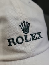 RARE GREEN LABEL VTG Official Rolex White Hat Cap Strap AUTHENTIC COLLECTIBLE 
