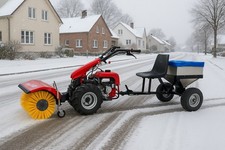 Modell 2025 - POWERPAC EINACHSER KEHRBESEN STREUER KEHRMASCHINE SCHNEEFRÄSE 9PS