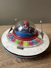 Vintage SKY PATROL FLYING SAUCER TIN BATTERY OPERATED japan KO yoshiya